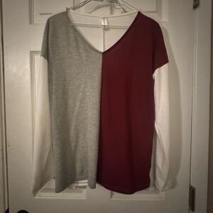 Two-Tone Long Sleeve Top